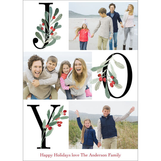 Holly Joy Holiday Photo Cards